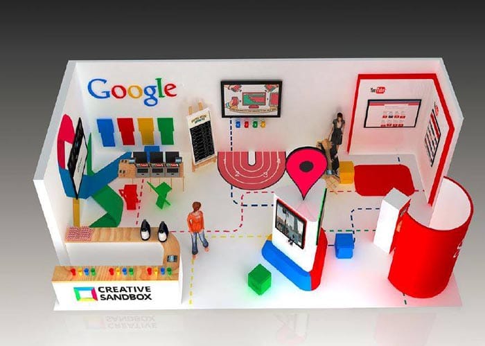Event exhibition stand for Google